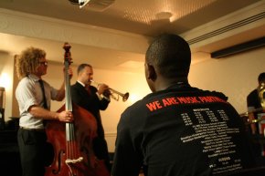 The Preservation Hall Jazz Band mentors pupils through the Brooklyn Conservatory of musical at Ace resort's Liberty Hall in an outreach hospital.