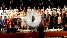 Fourth grade kids singing big band era music